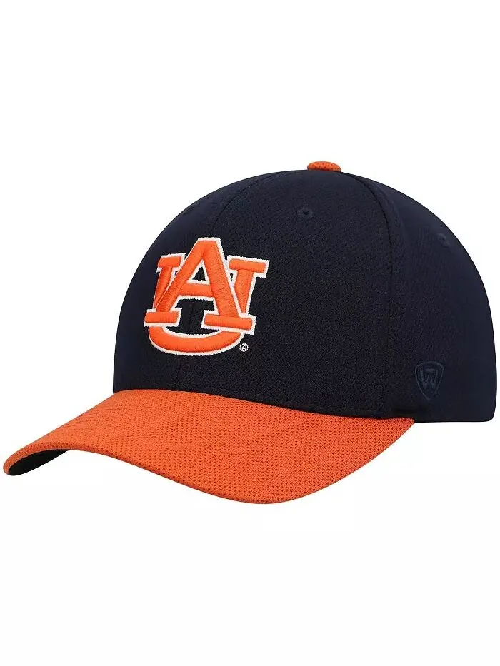 Мужская темно-синяя, оранжевая шапка Auburn Tigers Two-Tone Reflex Hybrid Tech Flex Top of the World — изображение 3 из 4