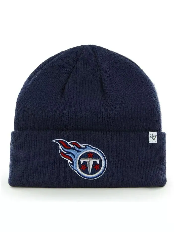 Мужская базовая вязаная шапка с манжетами темно-синего цвета Tennessee Titans '47 Primary '47 Brand — изображение 1 из 1
