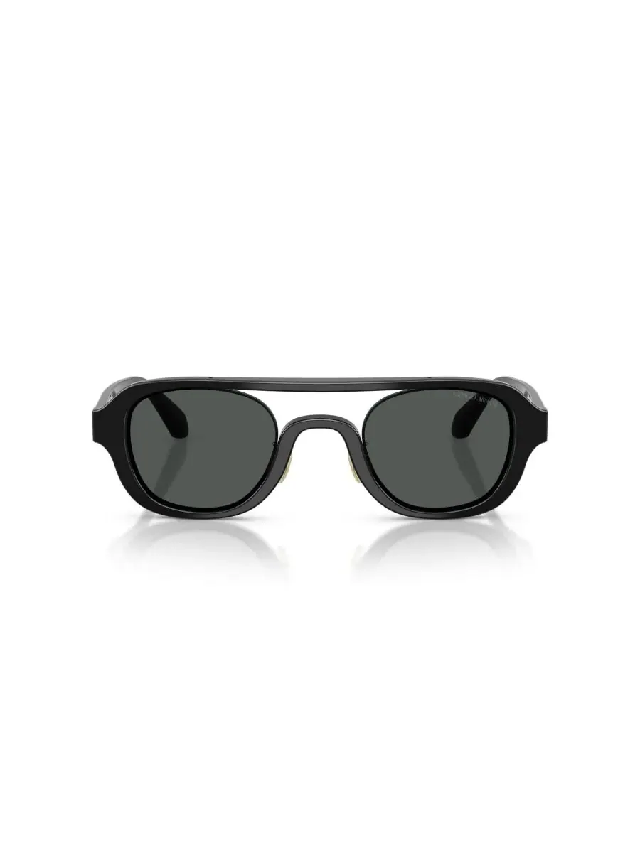 Мужские солнцезащитные очки с геометрическим рисунком, AR8247 Giorgio Armani — изображение 2 из 6, черный