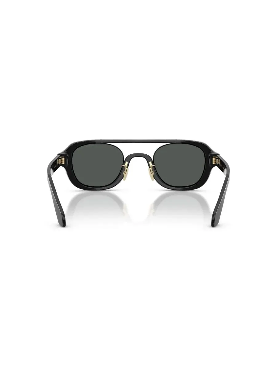 Мужские солнцезащитные очки с геометрическим рисунком, AR8247 Giorgio Armani — изображение 4 из 6, черный
