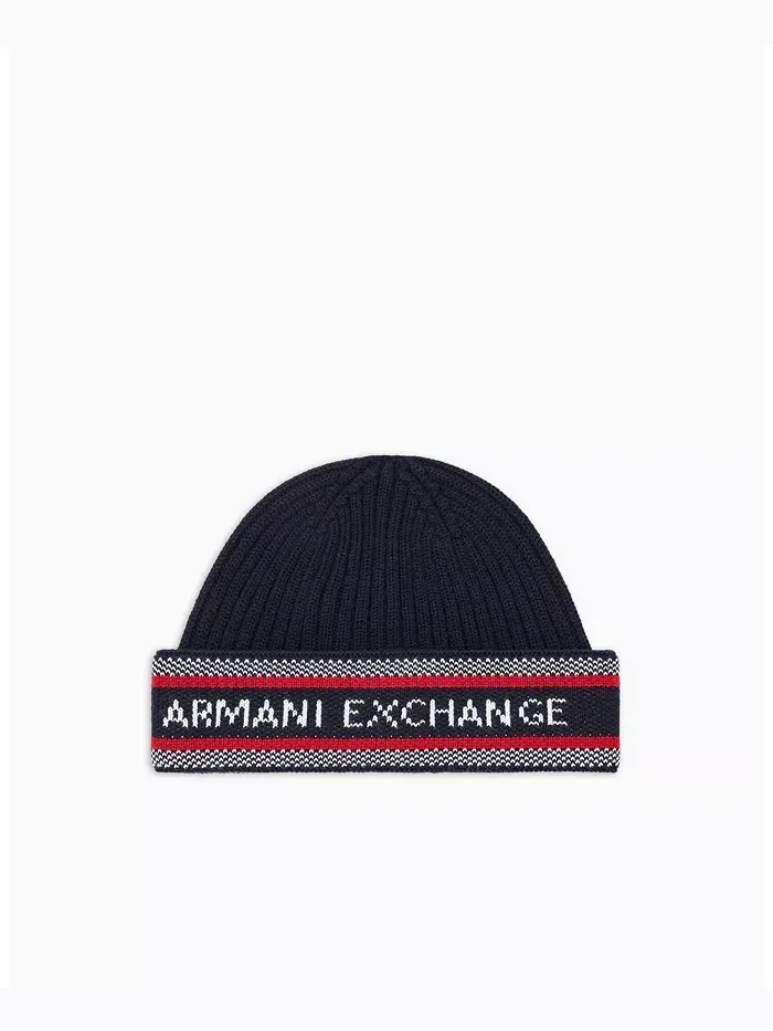 Мужская шапка-бини с логотипом A|X Armani Exchange — изображение 3 из 3, мульти