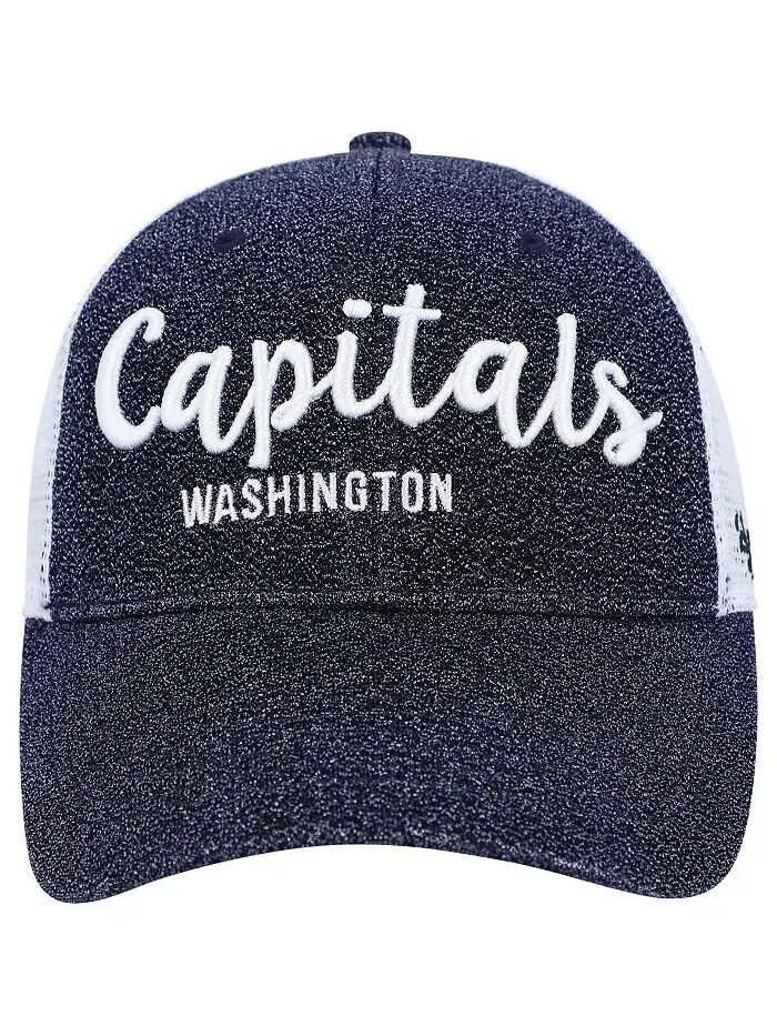 Женская темно-синяя, белая бейсболка-кепка дальнобойщика Washington Capitals Encore MVP '47 Brand — изображение 2 из 4