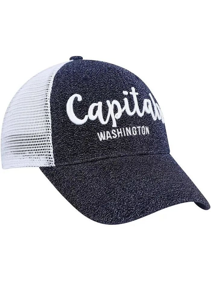Женская темно-синяя, белая бейсболка-кепка дальнобойщика Washington Capitals Encore MVP '47 Brand — изображение 3 из 4