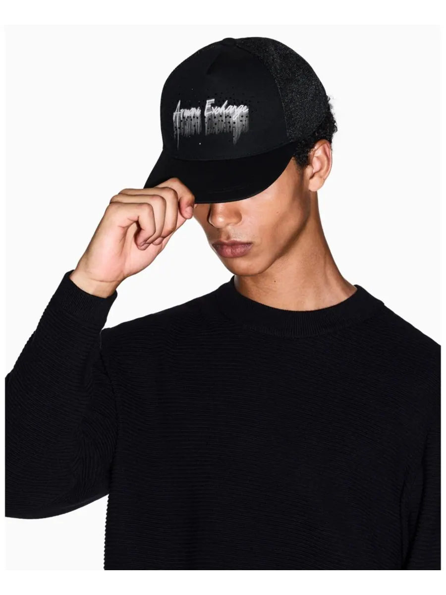 Мужская кепка Night Lab с графическим принтом A|X Armani Exchange — изображение 1 из 3, черный
