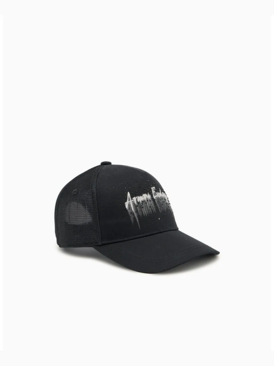 Мужская кепка Night Lab с графическим принтом A|X Armani Exchange — изображение 3 из 3, черный