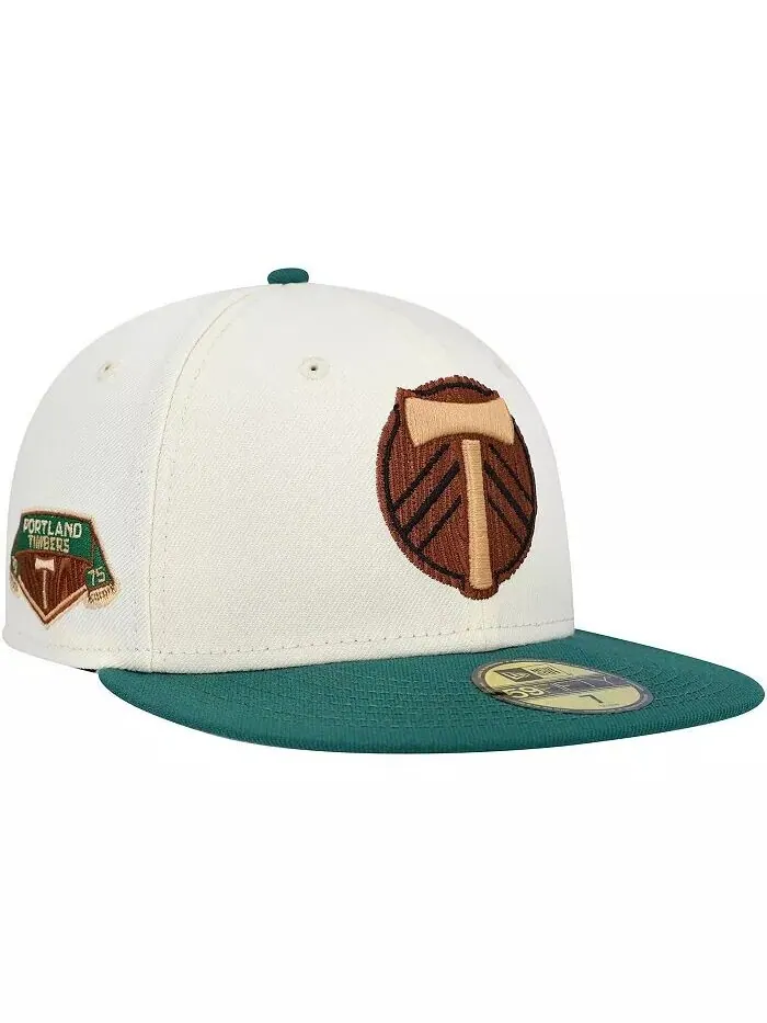 Мужская кремовая шляпа Portland Timbers Wood Grain 59FIFTY New Era