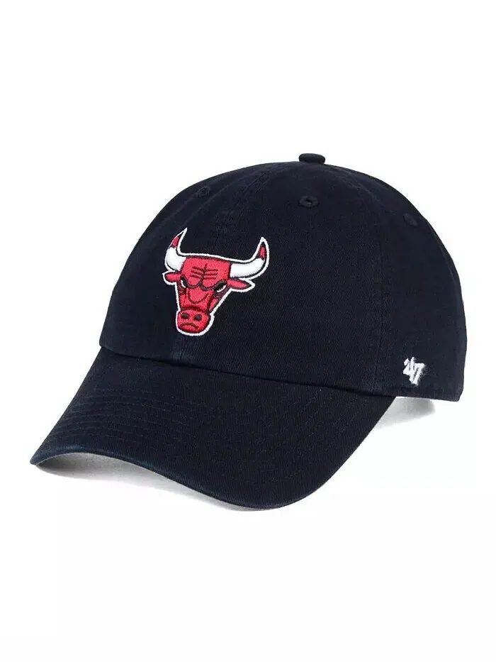 Черная мужская регулируемая кепка Chicago Bulls с эффектом потертости '47 Brand — изображение 1 из 4, черный