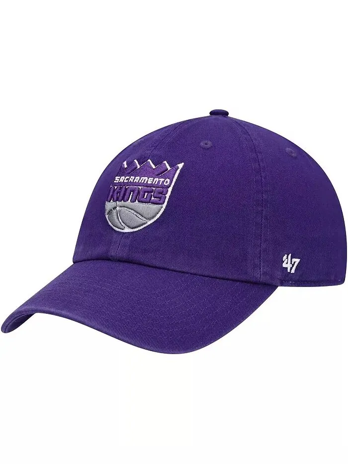 Мужская фиолетовая кепка Sacramento Kings Team Clean Up Adjustable '47 Brand — изображение 1 из 4