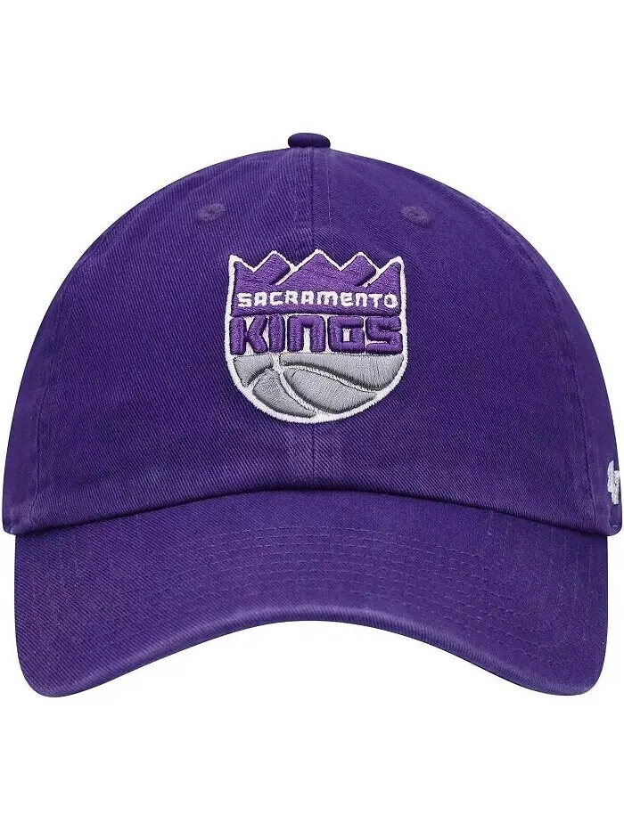 Мужская регулируемая шапка фиолетового цвета Sacramento Kings Team Clean Up '47 Brand — изображение 2 из 4, фиолетовый