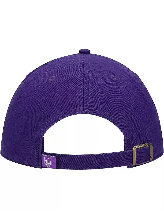 Мужская регулируемая шапка фиолетового цвета Sacramento Kings Team Clean Up '47 Brand — изображение 4 из 4, фиолетовый