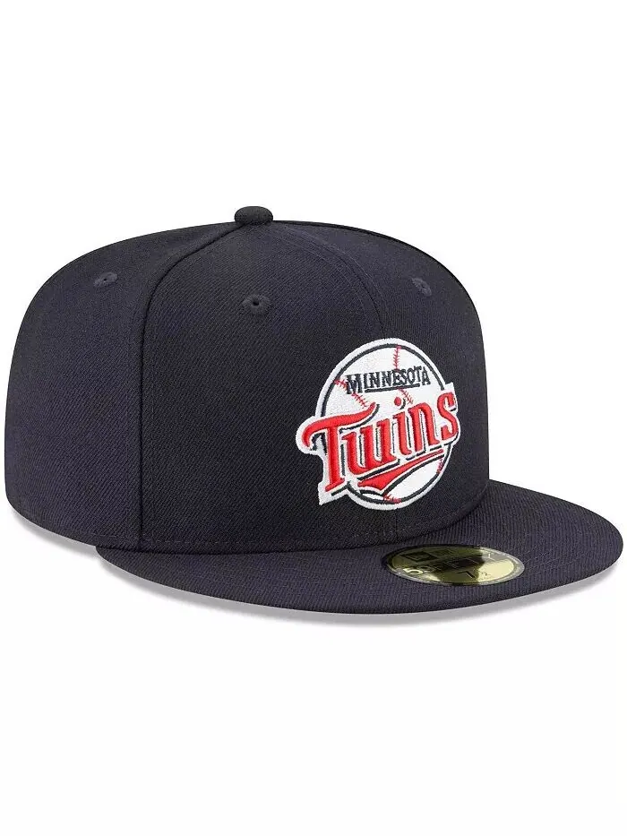 Мужская темно-синяя шляпа Minnesota Twins Cooperstown Collection Wool 59FIFTY New Era — изображение 2 из 4, темно-синий