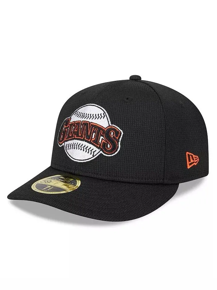 Мужская черная облегающая шляпа San Francisco Giants 2024 с низким профилем 59FIFTY New Era