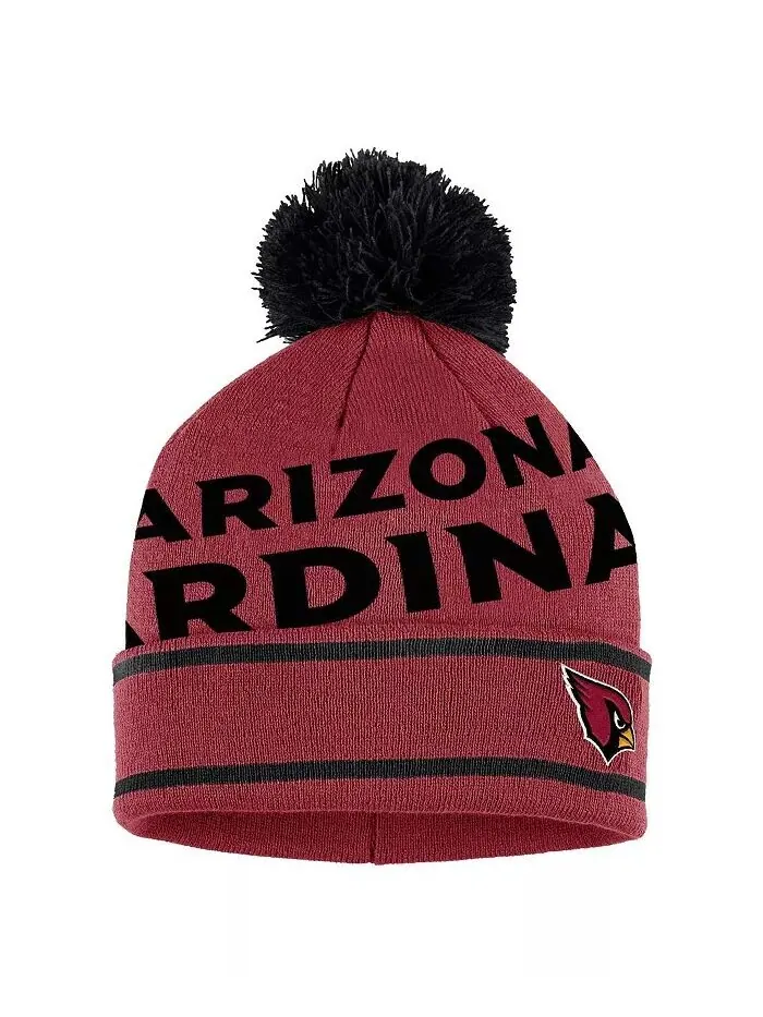 Женская шапка с манжетами из двойного жаккарда с помпоном и перчатками Cardinal Arizona Cardinals — изображение 2 из 2