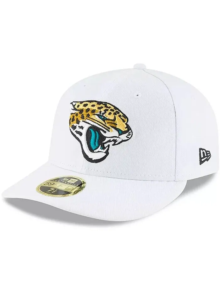Мужская белая приталенная шляпа Jacksonville Jaguars Omaha Low Profile 59FIFTY New Era — изображение 1 из 4, белый