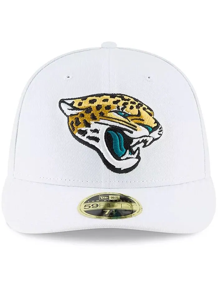 Мужская белая приталенная шляпа Jacksonville Jaguars Omaha Low Profile 59FIFTY New Era — изображение 2 из 4, белый