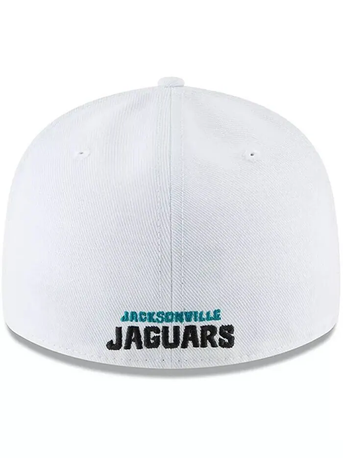 Мужская белая приталенная шляпа Jacksonville Jaguars Omaha Low Profile 59FIFTY New Era — изображение 4 из 4, белый