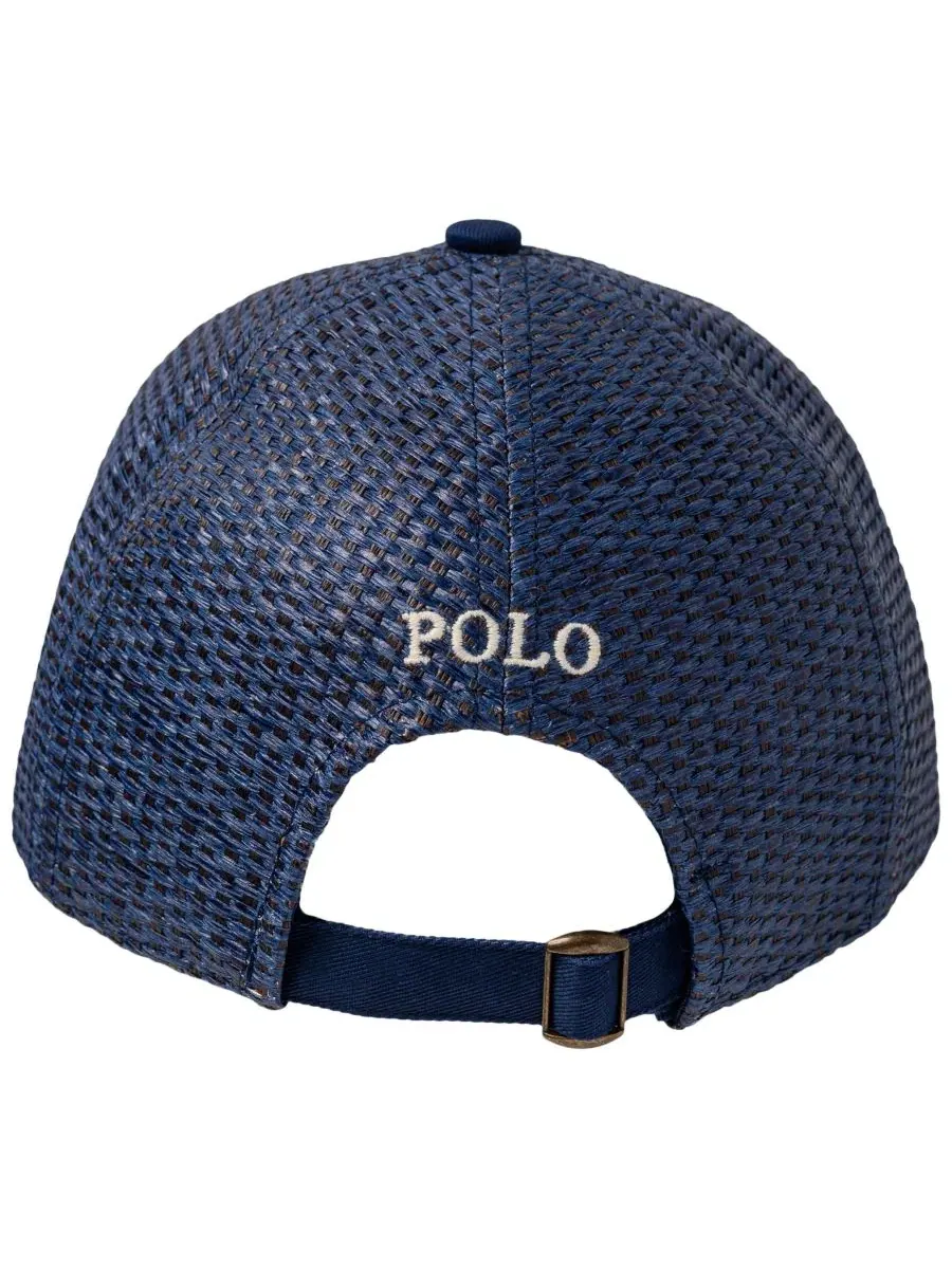 Мужская соломенная бейсболка Polo Ralph Lauren — изображение 2 из 3, синий