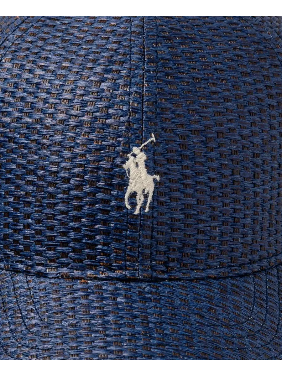 Мужская соломенная бейсболка Polo Ralph Lauren — изображение 3 из 3, синий