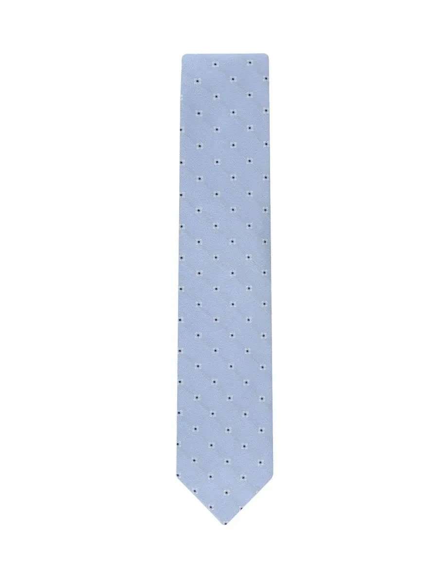 Галстук классический с мелким принтом Yale Seasonal Neat Pattern Tommy Hilfiger — изображение 2 из 5, светлый синий
