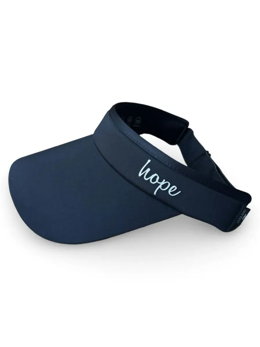 Headbands of Hope Женский спортивный козырек с регулируемой лентой - черный — черный