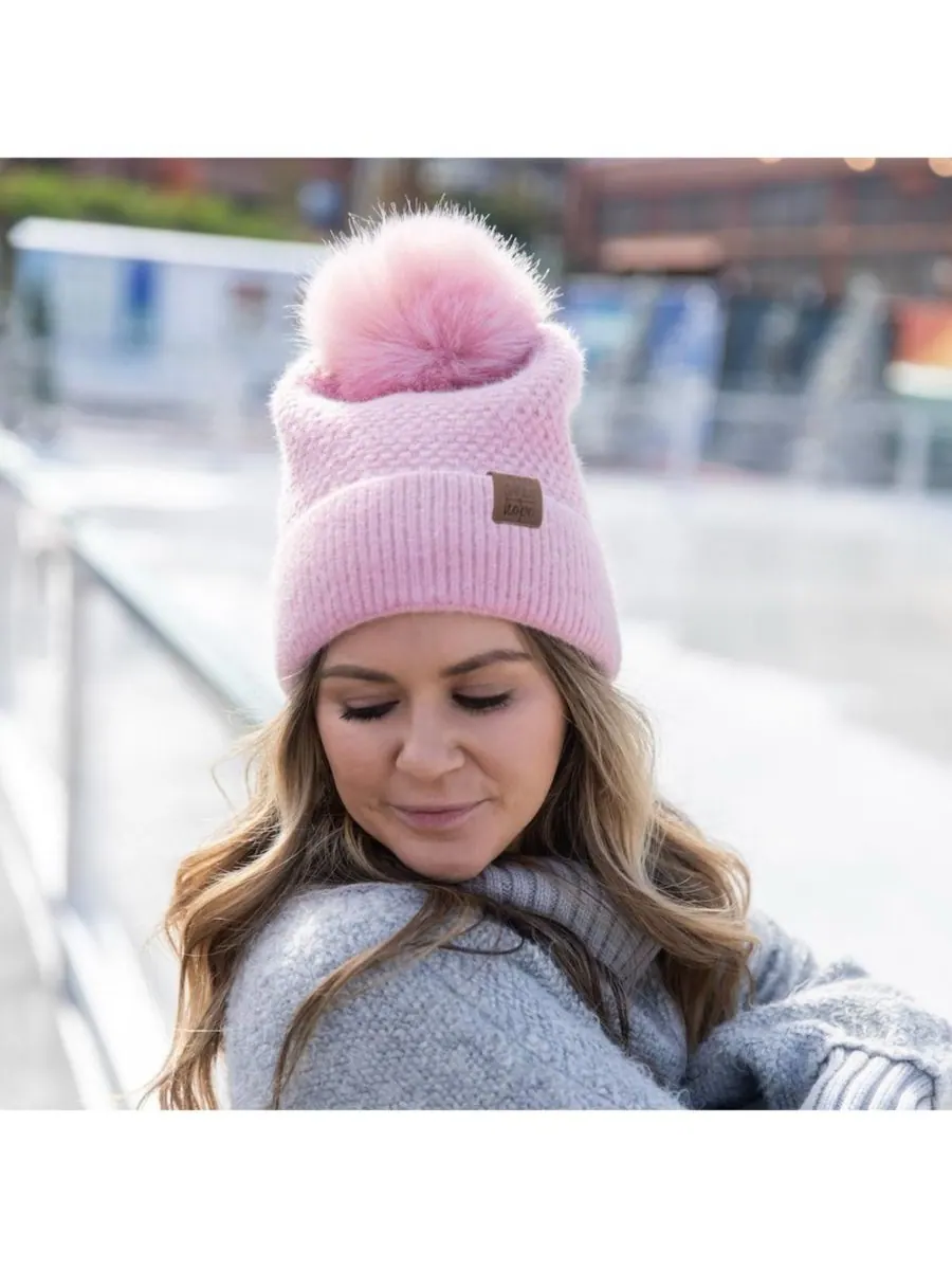 Женская шапка-бини с помпоном - розовая Headbands of Hope — изображение 5 из 7, розовый