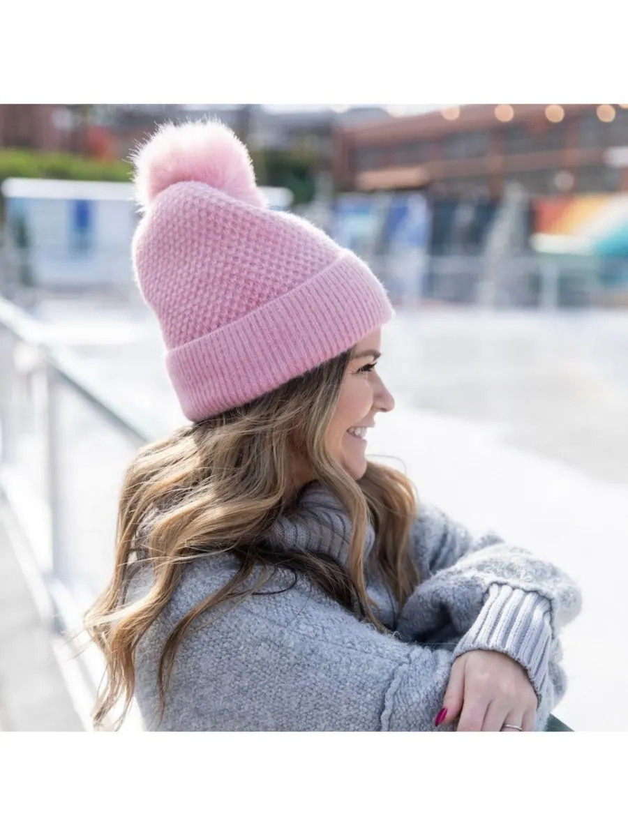 Женская шапка-бини с помпоном - розовая Headbands of Hope — изображение 7 из 7, розовый