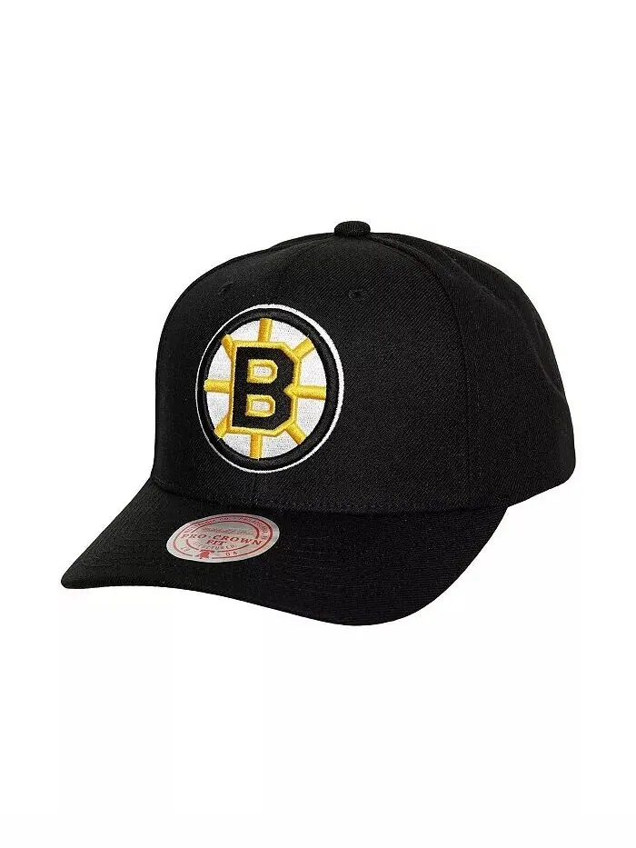 Мужская черная регулируемая кепка Boston Bruins Team Ground Pro Mitchell & Ness — изображение 1 из 3, черный