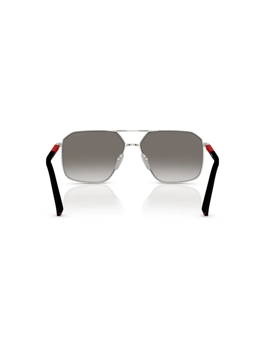 Мужские солнцезащитные очки с геометрическим рисунком, PS A50S PRADA LINEA ROSSA — изображение 4 из 6, серебряный