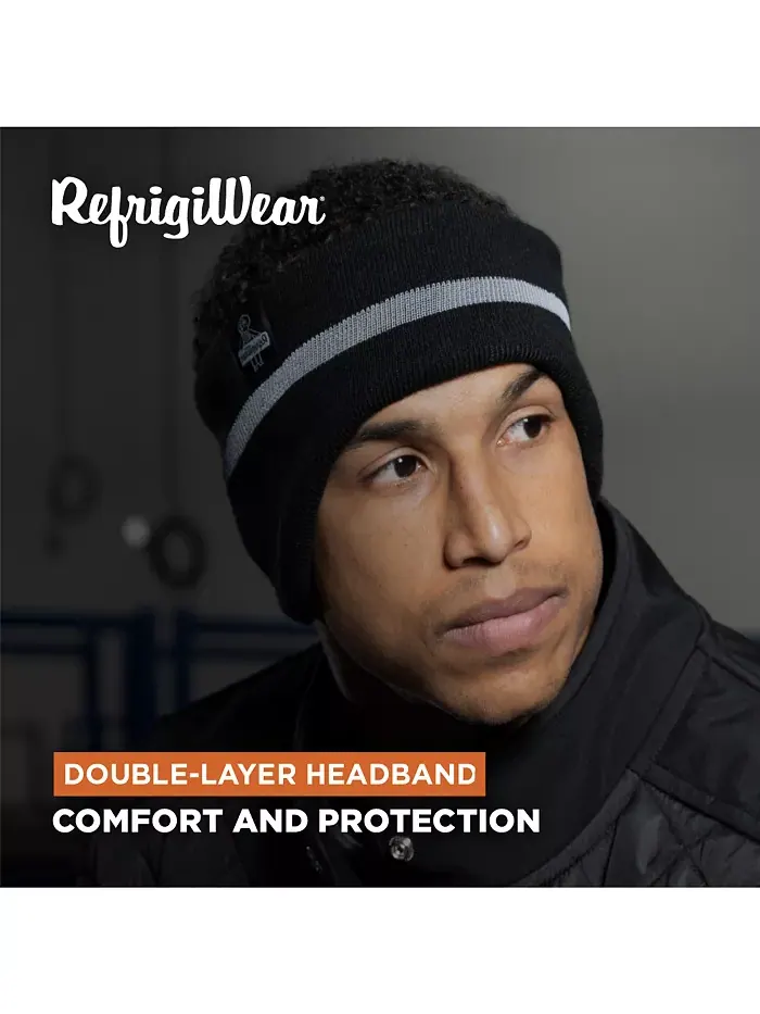 Мужская повязка на голову Double Layer - защита ушей в холодную погоду для зимнего сезона — изображение 2 из 3, черный