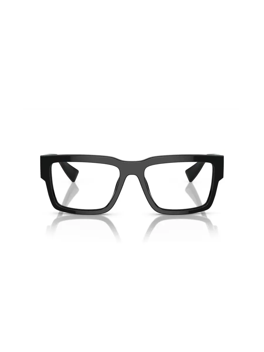 Женские очки в прямоугольной оправе из ацетата, модель Woman Rectangle Plastic MU 02XV MIU MIU — изображение 2 из 5, черный