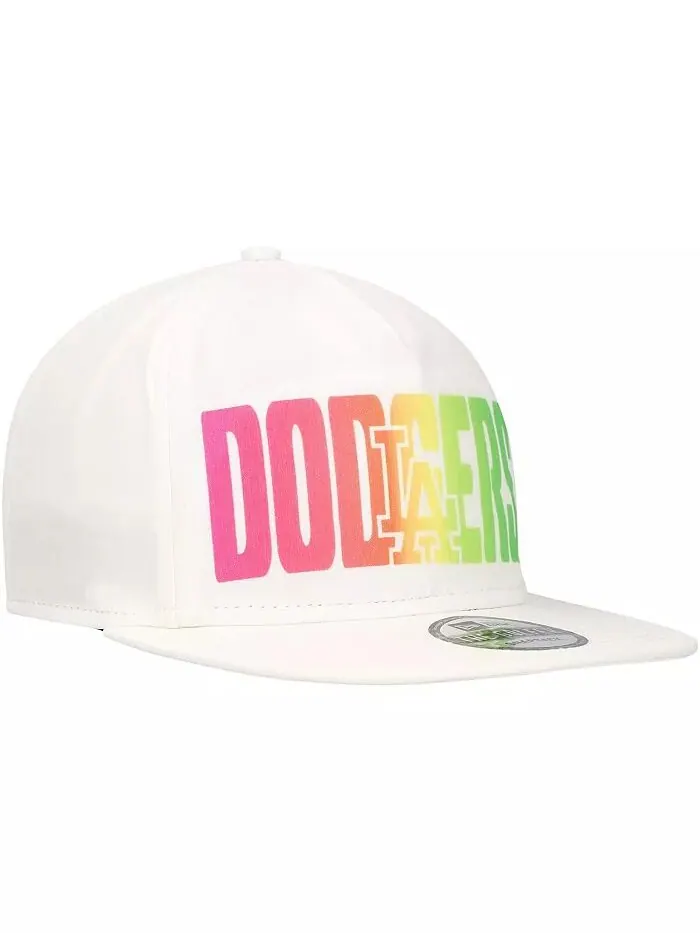 Мужская белая бейсболка-кепка Los Angeles Dodgers Spring Spectrum Golfer Snapback New Era — изображение 3 из 4