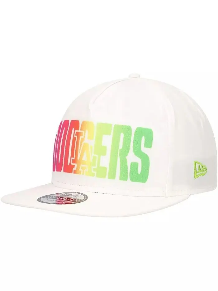 Мужская белая кепка для гольфиста Los Angeles Dodgers Spring Spectrum Snapback New Era