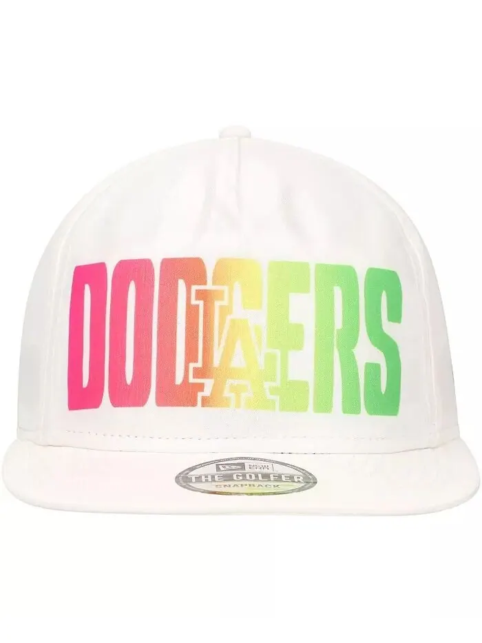 Мужская белая кепка для гольфиста Los Angeles Dodgers Spring Spectrum Snapback New Era — изображение 2 из 4, белый