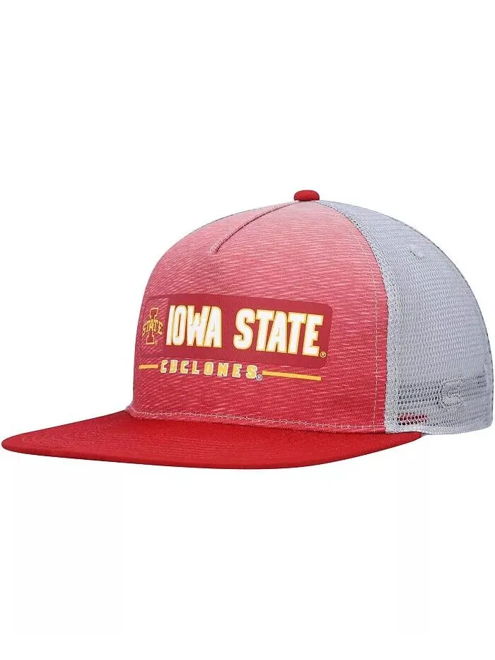 Мужская кепка Cardinal серого цвета Iowa State Cyclones Snapback Colosseum — изображение 1 из 2, серый