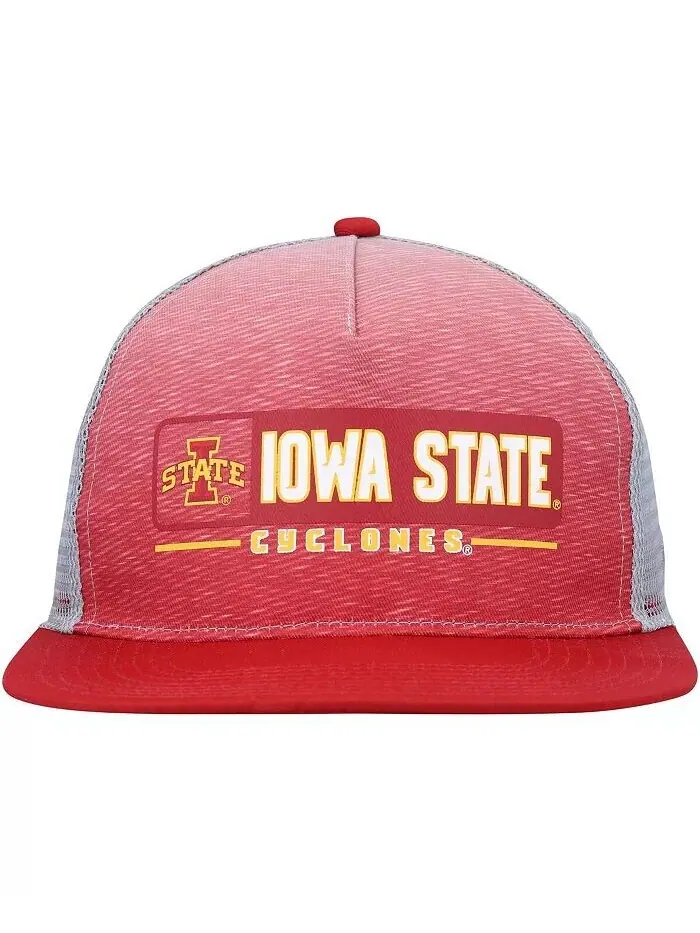 Мужская кепка Cardinal серого цвета Iowa State Cyclones Snapback Colosseum — изображение 2 из 2, серый