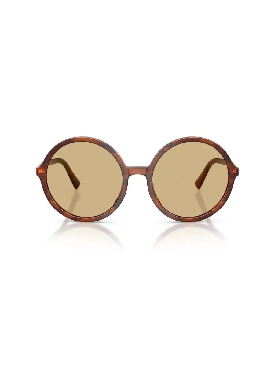 Женские круглые солнцезащитные очки, MU B02S MIU MIU, Striped Tobacco — изображение 2 из 6