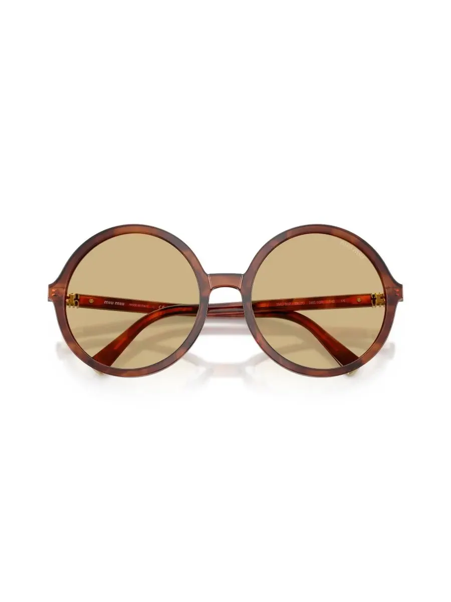 Женские круглые солнцезащитные очки, MU B02S MIU MIU, Striped Tobacco — изображение 5 из 6