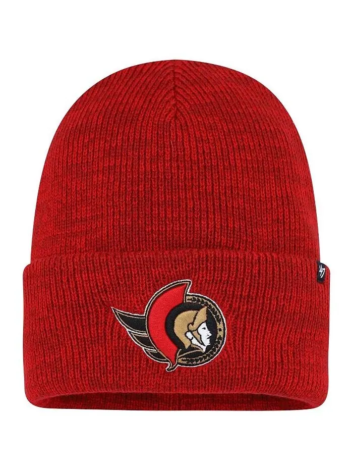 Мужская красная вязаная шапка Ottawa Senators Brain Freeze с манжетами '47 Brand — изображение 1 из 1