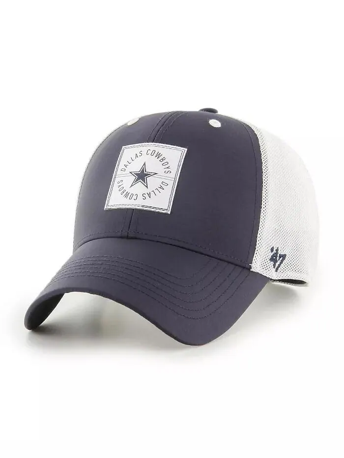 Мужская темно-синяя регулируемая кепка Dallas Cowboys Disburse MVP Trucker '47 Brand — изображение 1 из 2, темно-синий