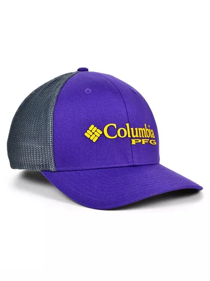 Кепка дальнобойщика LSU Tigers PFG Columbia — изображение 2 из 3, фиолетовый/темно-серый