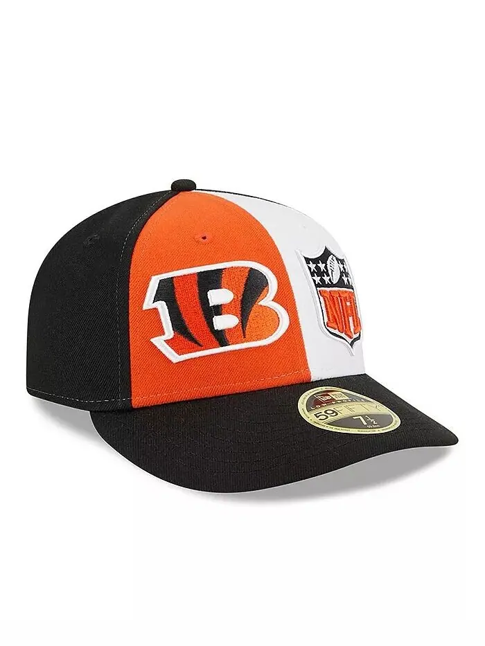 Мужская оранжево-черная приталенная шляпа Cincinnati Bengals 2023 Sideline Low Profile 59FIFTY New — изображение 1 из 3