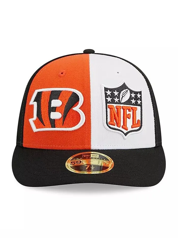 Мужская оранжево-черная приталенная шляпа Cincinnati Bengals 2023 Sideline Low Profile 59FIFTY New — изображение 2 из 3