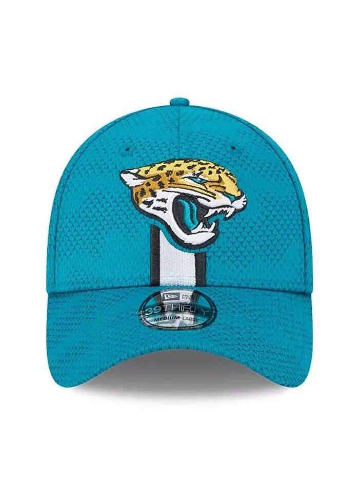 Мужская бирюзовая кепка Jacksonville Jaguars 2024 Sideline 39THIRTY Flex Hat New Era — изображение 2 из 4, бирюзовый