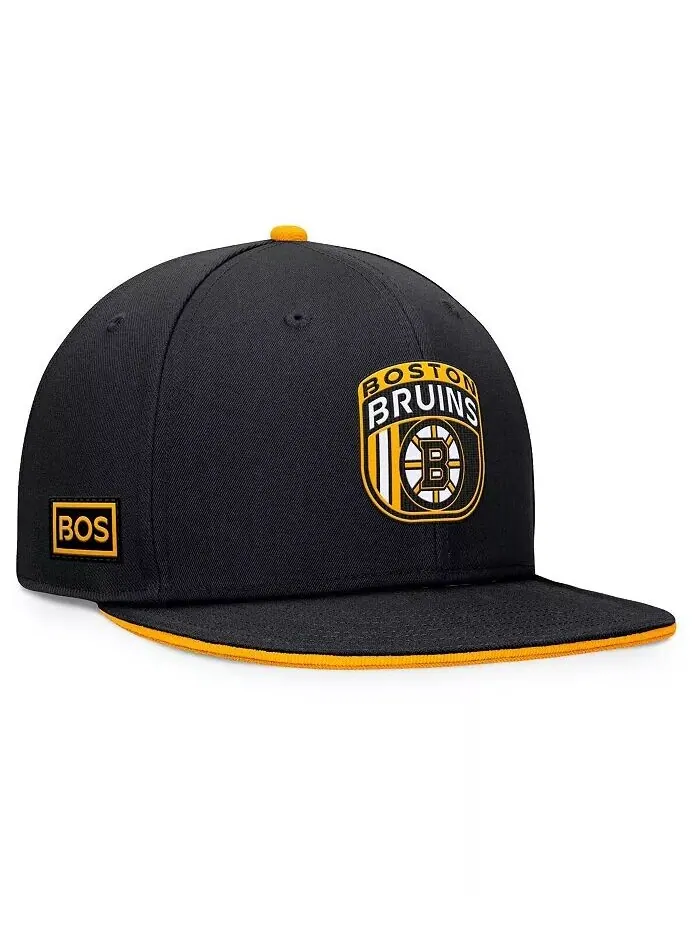Мужская черная кепка Snapback проекта НХЛ "Бостон Брюинз 2024" Fanatics — изображение 1 из 4, черный золотистый