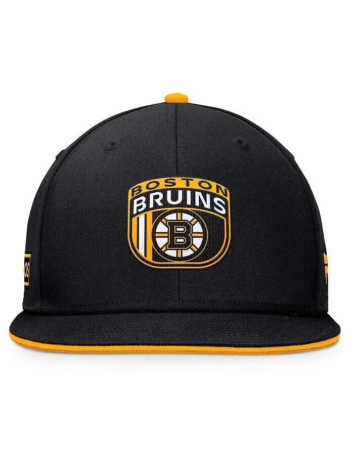 Мужская черная кепка Snapback проекта НХЛ "Бостон Брюинз 2024" Fanatics — изображение 2 из 4, черный золотистый