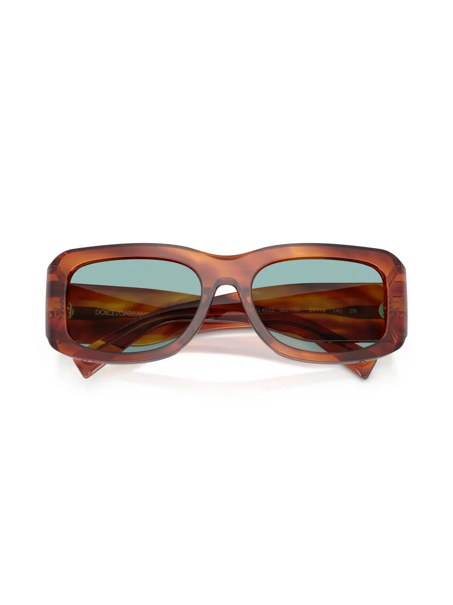 Мужские солнцезащитные очки большого размера, DG4503 Dolce&Gabbana, Striped Ginger — изображение 2 из 6