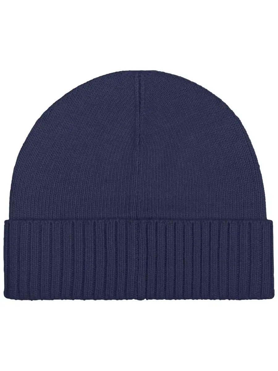 Шапка с пряжкой Equestrian Buckle Merino Knit Hat Lauren Ralph Lauren — изображение 2 из 5, темно-синий