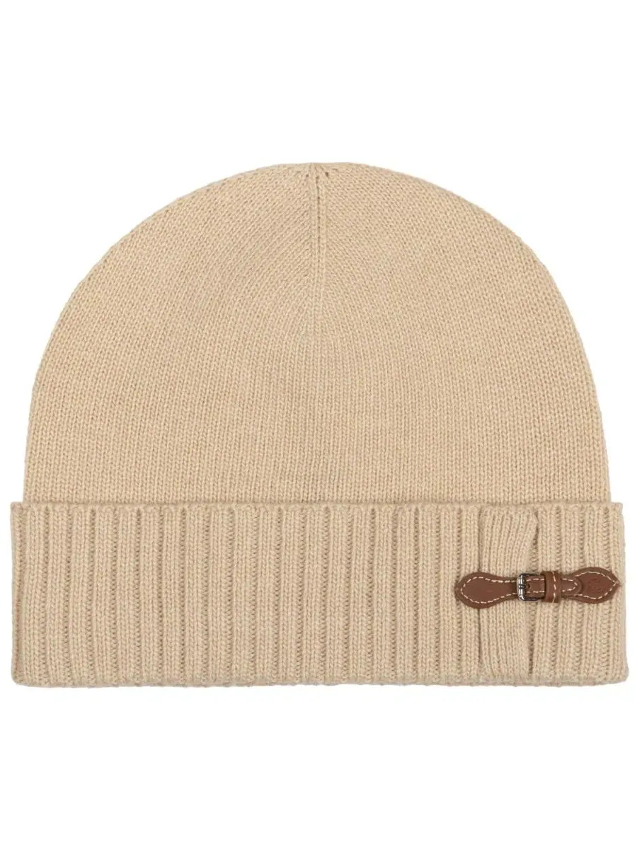 Шапка с пряжкой Equestrian Buckle Merino Knit Hat Lauren Ralph Lauren — изображение 5 из 5, темно-синий