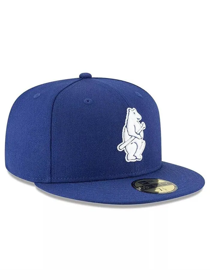 Мужская приталенная шляпа Royal Chicago Cubs Cooperstown Collection 59FIFTY из шерсти New Era — изображение 3 из 4