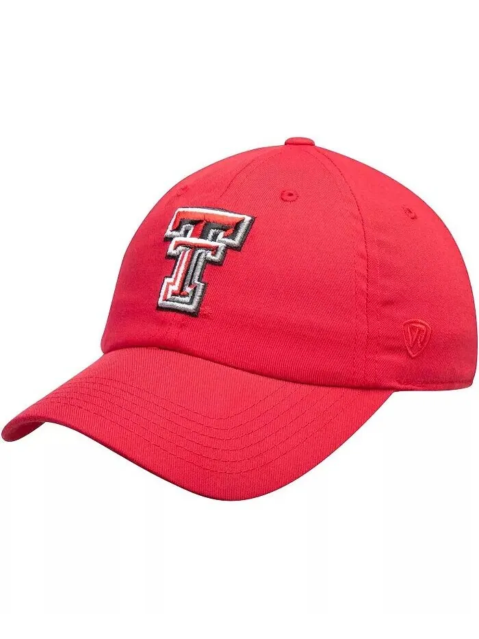 Мужская красная регулируемая шляпа с логотипом Texas Tech Red Raiders Primary Top Of The World — изображение 1 из 4, красный